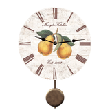 Personalized Pear Kitchen Clock- Pendulum