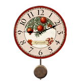 Handcrafted Pomegranate Wall Clock - Pendulum Clock