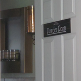 Powder Room Sign- Rustic Bathroom Sign