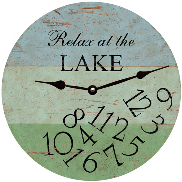 Rustic Lake Cabin Clock