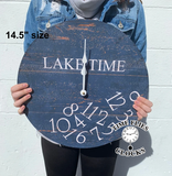 Lake Time Whatever Clock- Navy Blue