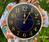 Rustic Blue and Black Clock- Navy Blue Center Clock