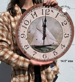 Rustic Sailboat Clock