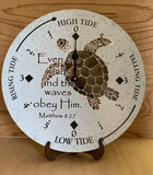 Sea Turtle Tide Clock - on stand 2