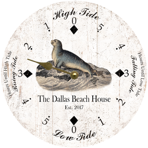 Personalized Seal Tide Clock