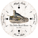 Personalized Seal Tide Clock - Gold Hands