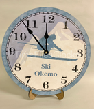 Personalized Ski Clock - Handcrafted Clock for Skiing