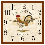 Square Rooster Clock - 2