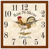 Square Rooster Clock - 3