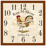 Square Rooster Clock - 4