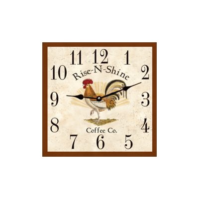 Square Rooster Clock