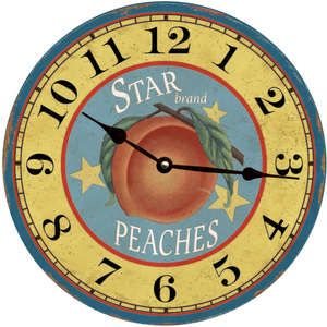 Rustic Peach Clock