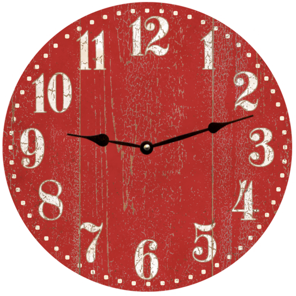 Rustic Red Clock