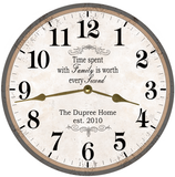 Personalized Family Name Clock