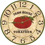 Tomato Clock- Harvest Clock- Country Kitchen Clock