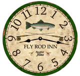 Fly Rod Fisherman's Clock