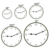 Folk Birds Clock - Wall Clock Size Chart