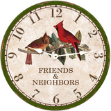 Friends And Neighbors Cardinal Clock - 2