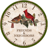 Friends And Neighbors Cardinal Clock - 3