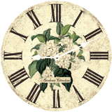 Gardenia Flower Wall Clock