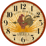 Primitive Rooster Clock