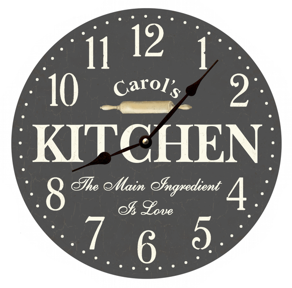 Gray Kitchen Clock