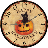Happy Halloween Round Wall Clock
