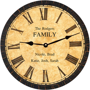 Personalized Household Clock black hands