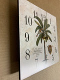 Square Palm Tree Clock side view
