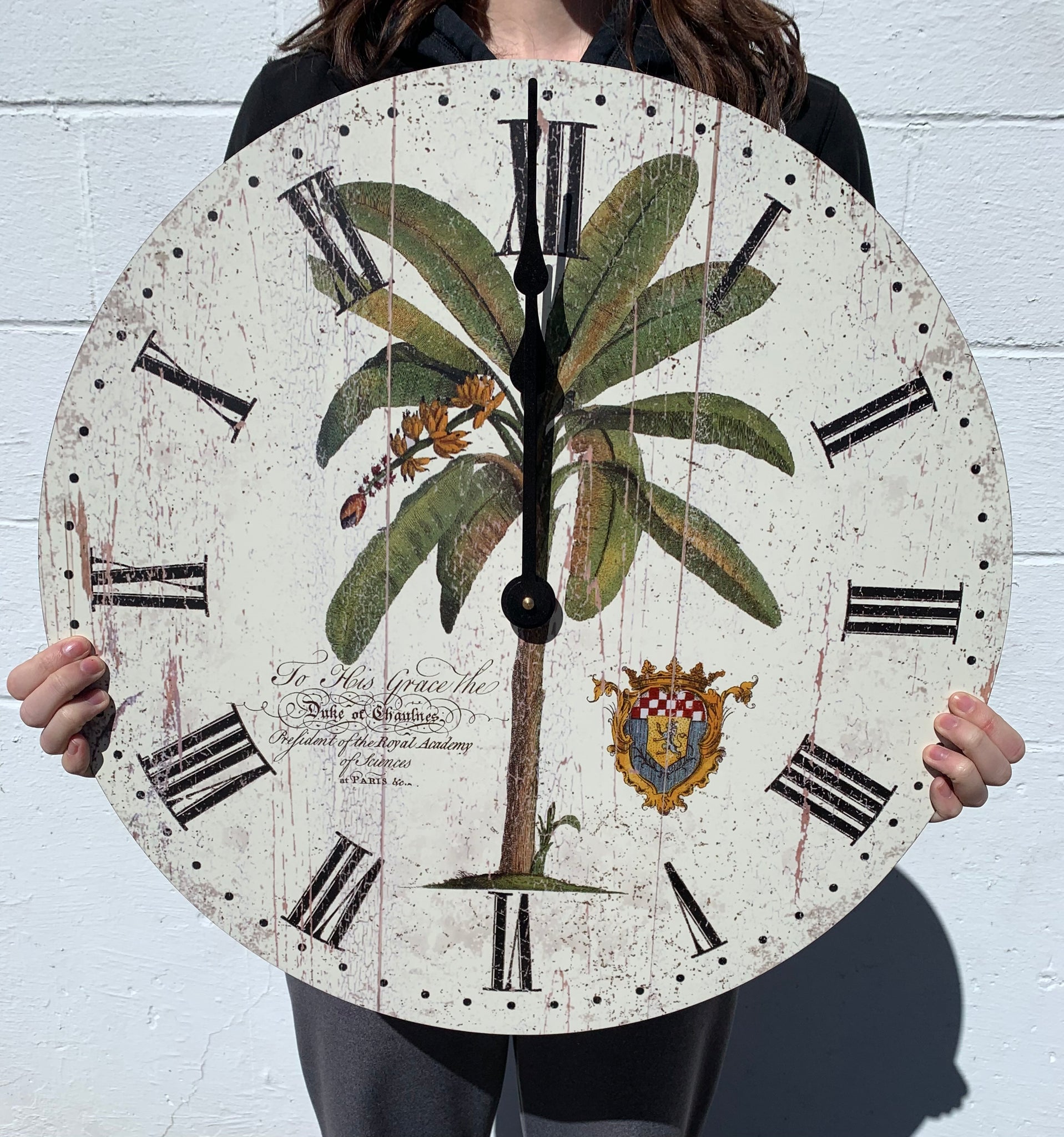 Rustic Palm Tree Clock | Time Flies Clocks