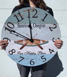 Personalized Canoe Lake Clock- Our Happy Place Clock