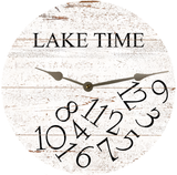White LAKE TIME Clock
