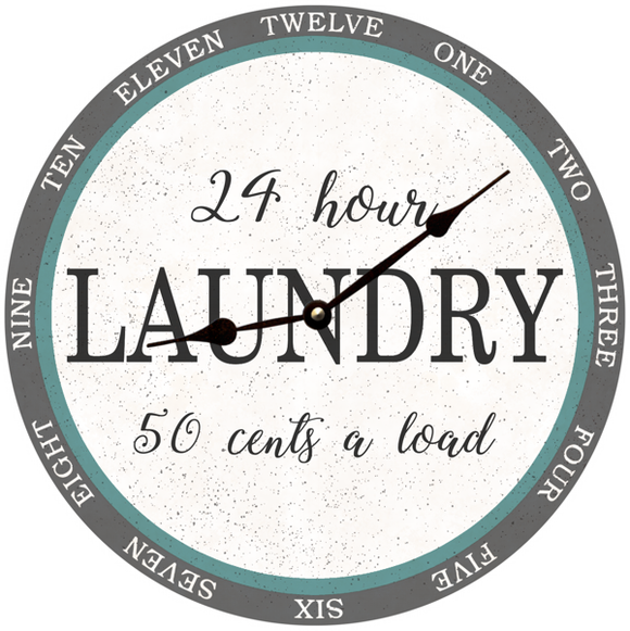 Laundry Clock Laundry Room Clock | Time Flies Clocks