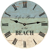 Life is Good at the Beach Wall Clock