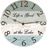 Four Color Lake Clock silver hands