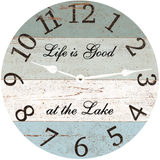 Four Color Lake Clock white hands