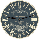 Light Blue Toile French Clock