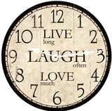 Live Laugh Love Clock