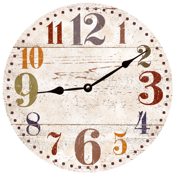 Rustic Oversized Numbers Clock