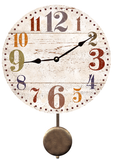 Rustic Oversized Numbers Pendulum Clock