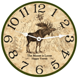 Moose Clock with white hands