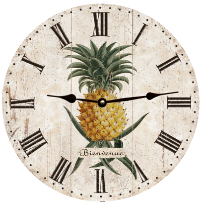 French Welcome Pineapple Clock