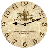 Pony Express Equestrian Clock