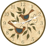 Primitive Folk Birds Clock