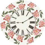 Pink Rose Clock