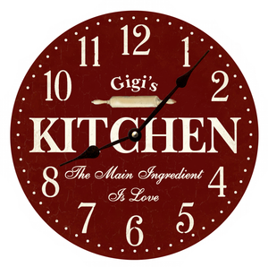 Red Kitchen Clock