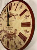 Red French Toile Clock - Photo 2