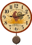 Rooster Clock with Pendulum