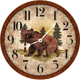 Rustic Bear Clock-Cabin Clock-Bear Wall Clock