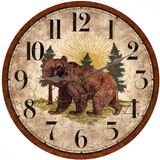 Rustic Bear Clock